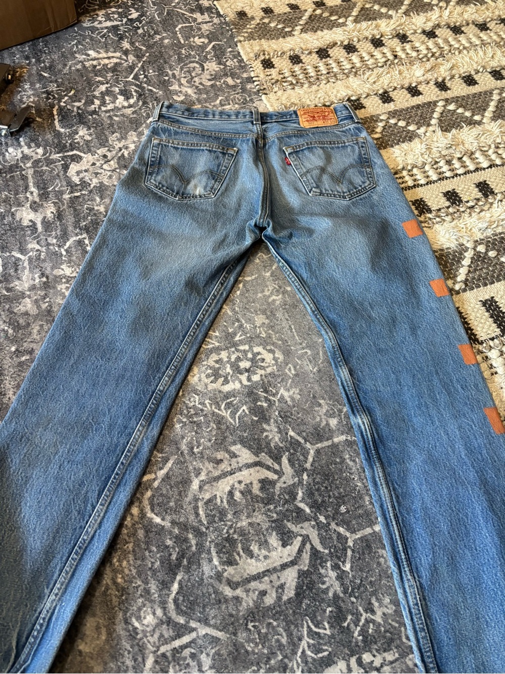 Vintage Levi’s 1990s–Early 2000s Levi’s 501 Hand-Painted Jeans - Picture 11 of 13
